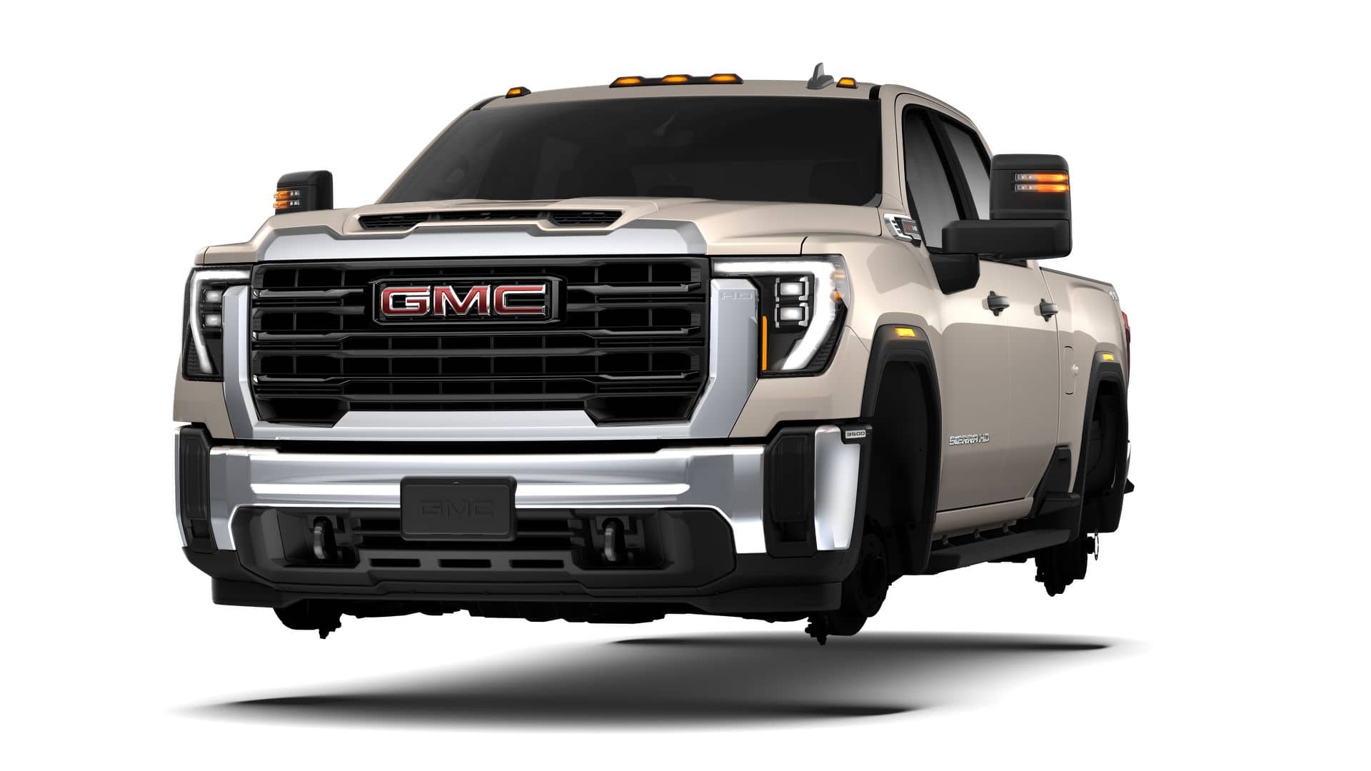 2026 GMC Sierra 3500 HD Pro DRW in Coastal Dune — front three-quarter view
