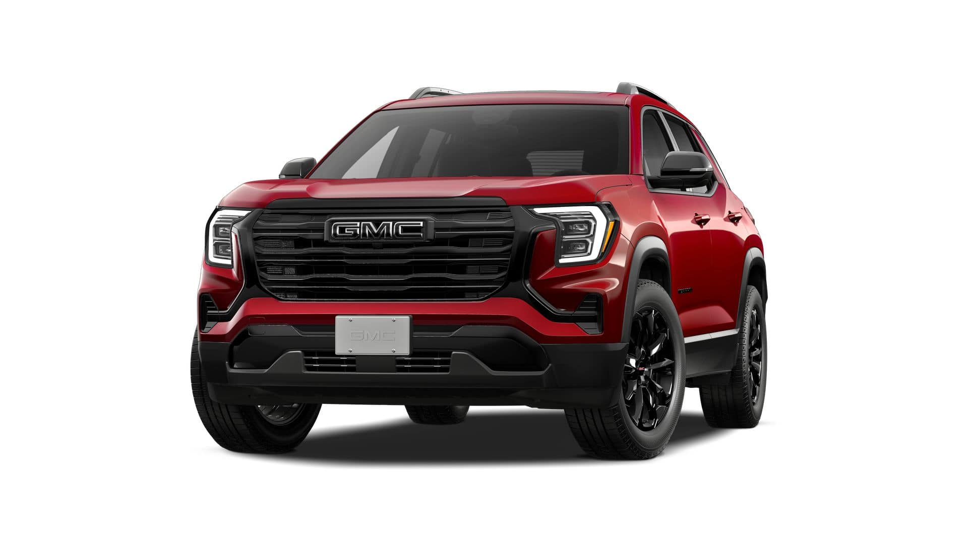 2027 GMC Terrain AWD Elevation in Volcanic Red Tintcoat — front three-quarter view
