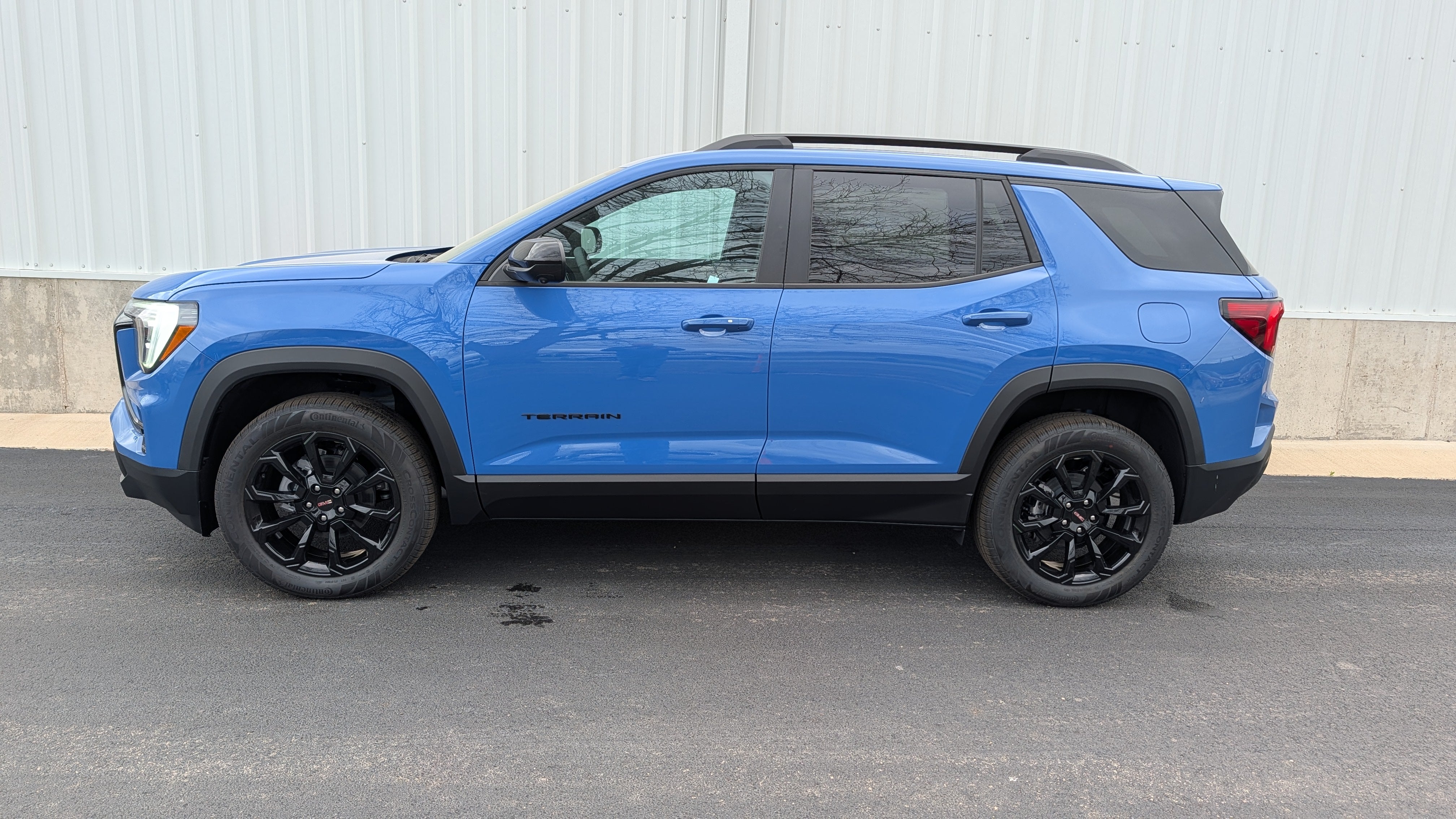 2026 GMC Terrain Elevation in Rapids Metallic — front three-quarter view